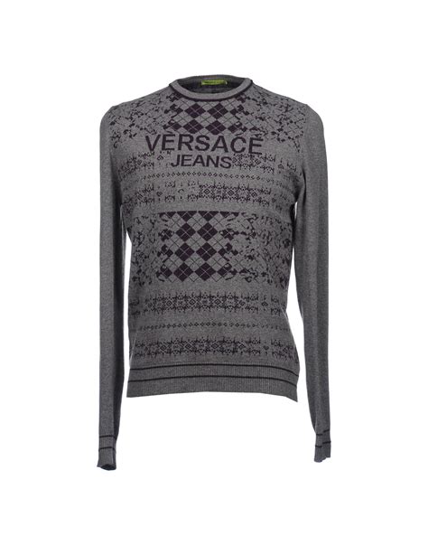 versace grey jumper|versace jumper men's sale.